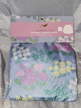 Dabney Lee Floral Laundry Pouch - Light Blue, Pink, Purple, Yellow, Green Li M